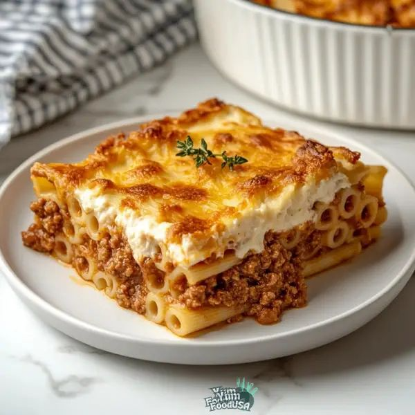 مكرونة بشاميل طاجن
