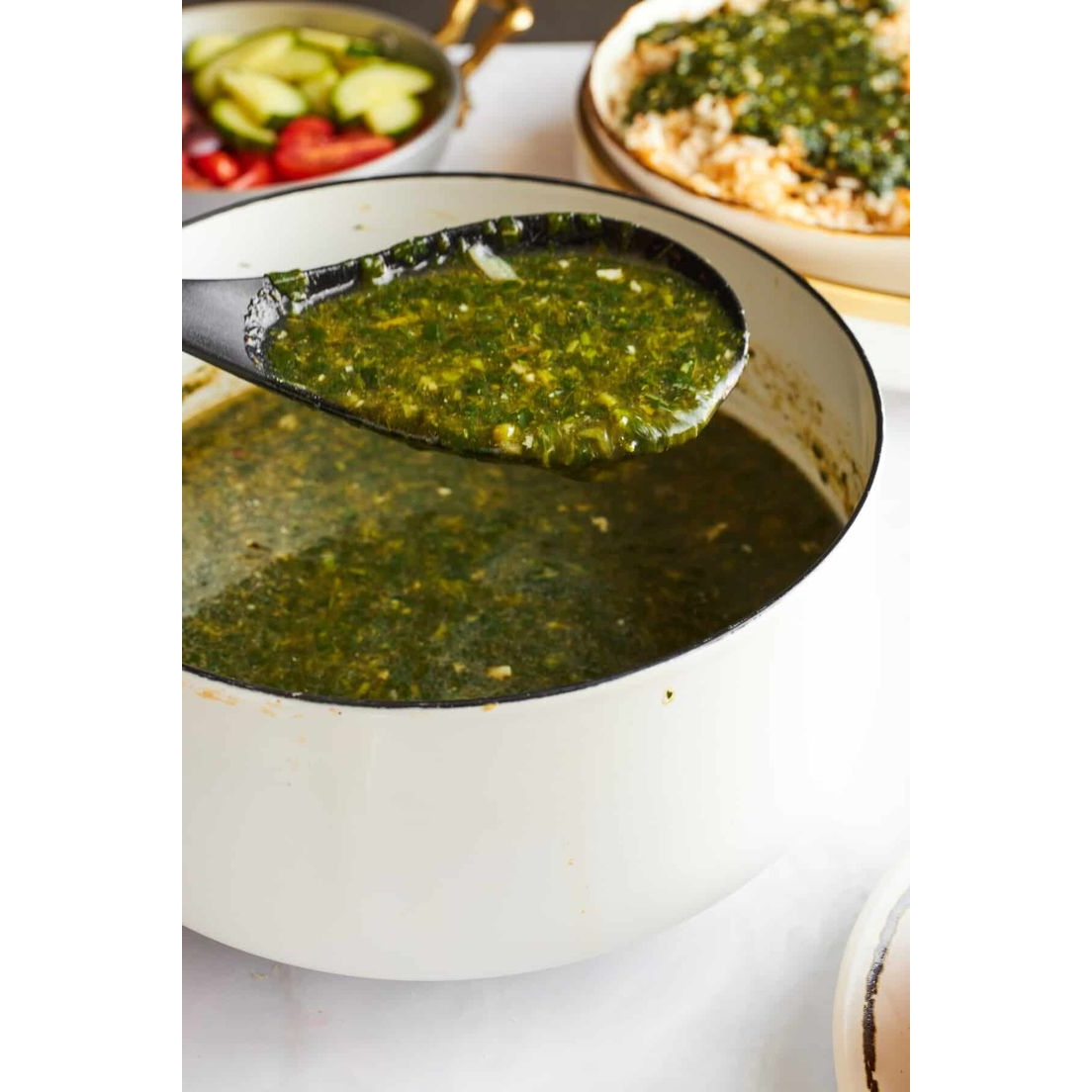 ملوخية بالطشة